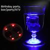 Colorful LED Coaster with 3 Light Modes Self-Adhesive Portable Drink Coaster for Beer Coffee Bar Ambience Lights Fun Home Bar Accessory