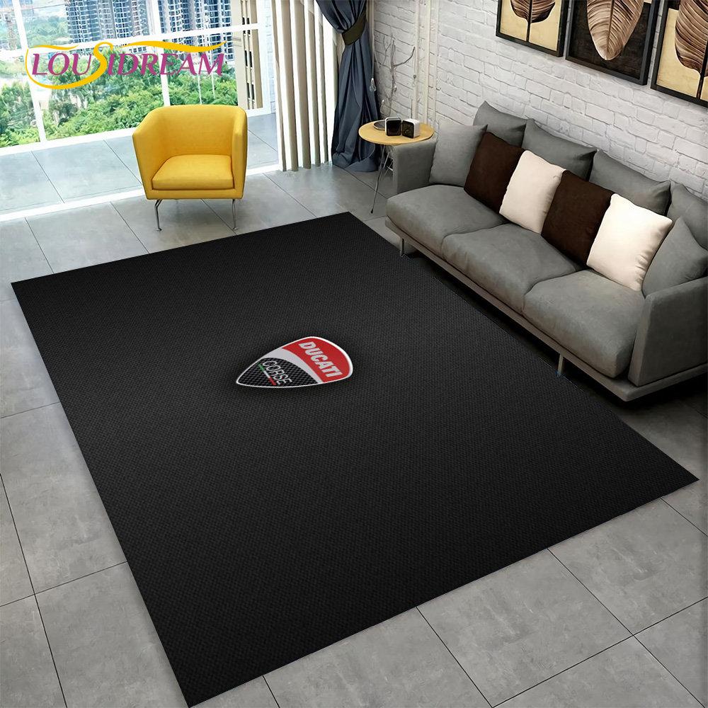 3D D-Ducati Pattern Area Rug Large,Carpet Rug for Living Room Bedroom Sofa Doormat Kitchen Decor,Kid Game Non-slip Floor Pad Mat