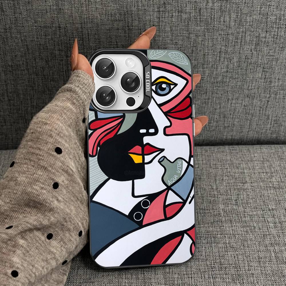 Picasso Abstract Art Painting For IPhone 13 14 15 16 17 Pro Max 11 12 Plus 17 Air Phone Case Color Matte Cover
