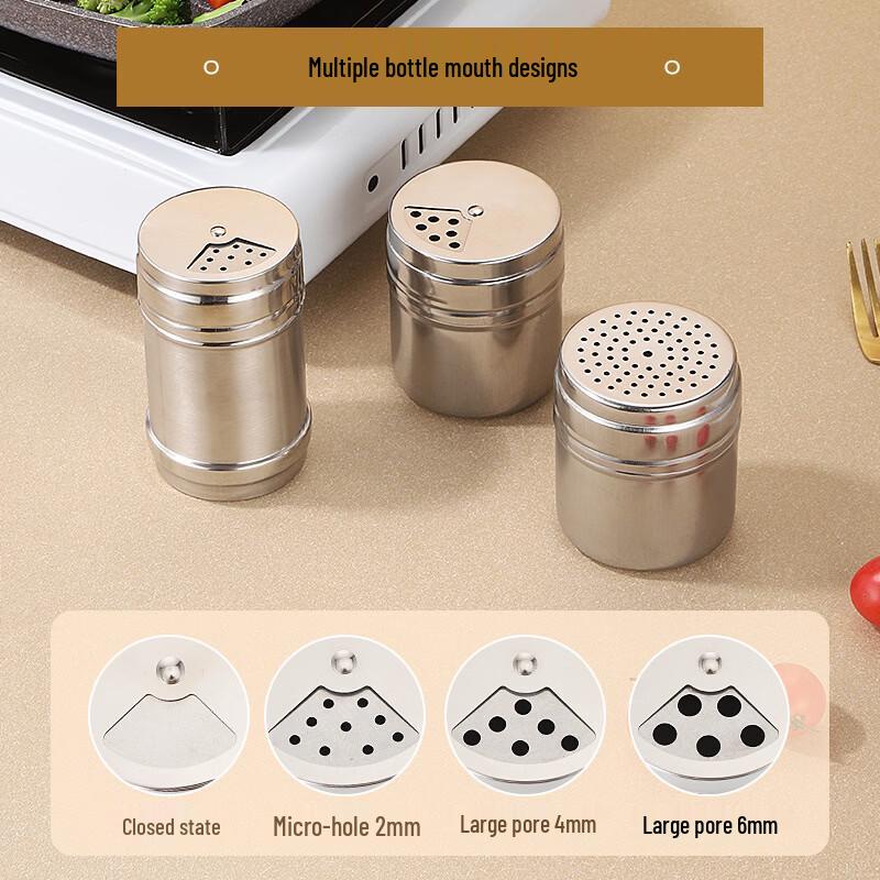 Stainless Steel Spice Shaker Jar Set (5-Pack)