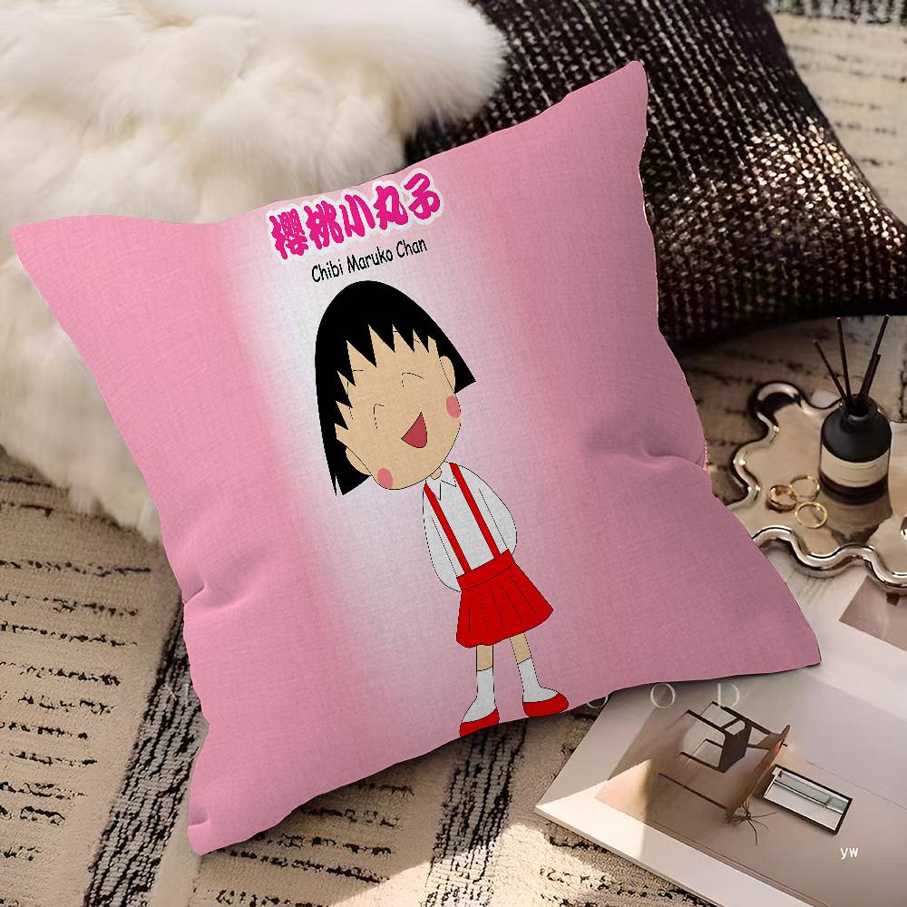 CChibi Maruko Chan Cushion Cover Decorative Pillow Sofa Home Decor case pillow cases