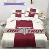 Troy Trojans Pattern Bedding Set Quilt Cover Pillowcase Home Decor Gift (1 * Duvet Cover + 2 * Pillowcase, Without Core)