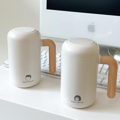 Tazza Termos Grande Capacità per Ragazze Tazza da Tè Tazza con Manico Ufficio Domestico Acciaio Inossidabile Tazza per Acqua