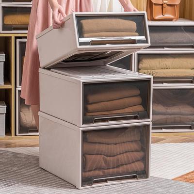 Transparent Drawer-Type Plastic Clothing Storage Box & Organizer