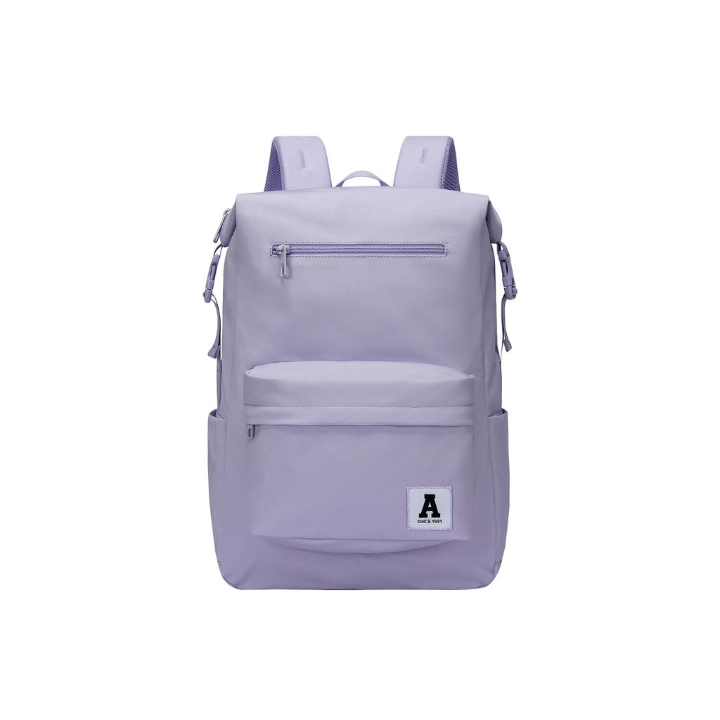 Anta Casual PU Backpack Unisex Backpacks Light-Purple 992638157-4