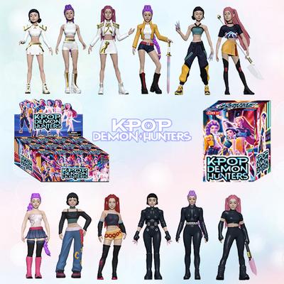 1-12pcs Kpop Demon Hunters Box Figure Toy Derpys Tiger Rumi Mira Zoey Sussy Figurine Doll For Fans Christmas Birthday Toy