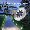 1/4pcs/8pcs Outdoor Solar Lights Buried Garden Decor 8/16LED Lamp Sunlight Power Disk Light Underground Yard Lawn Spotlight