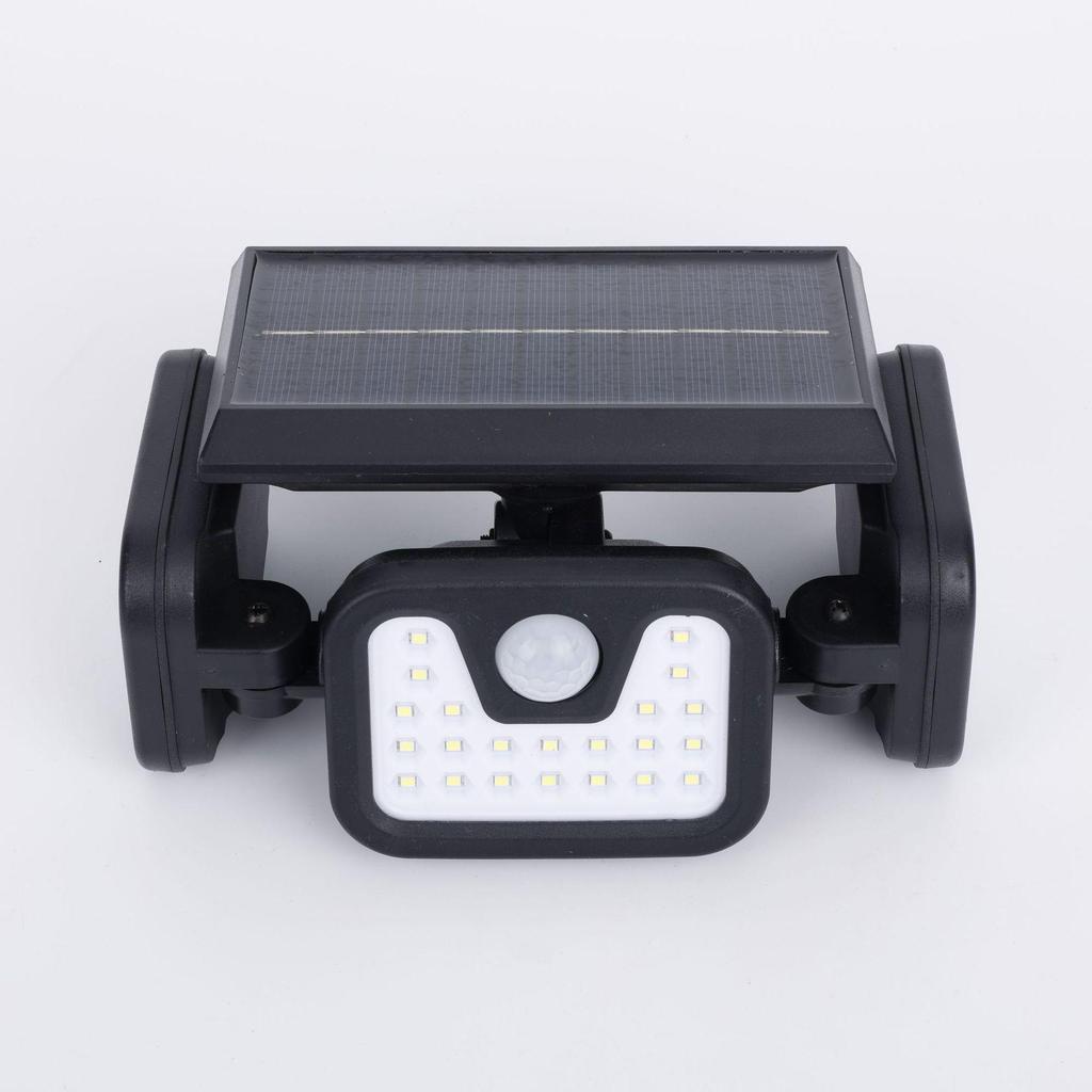 74-LED Outdoor Solar Sensor Light, Three-Head Rotatable, Waterproof for Wall, Road, Courtyard, Street Lighting