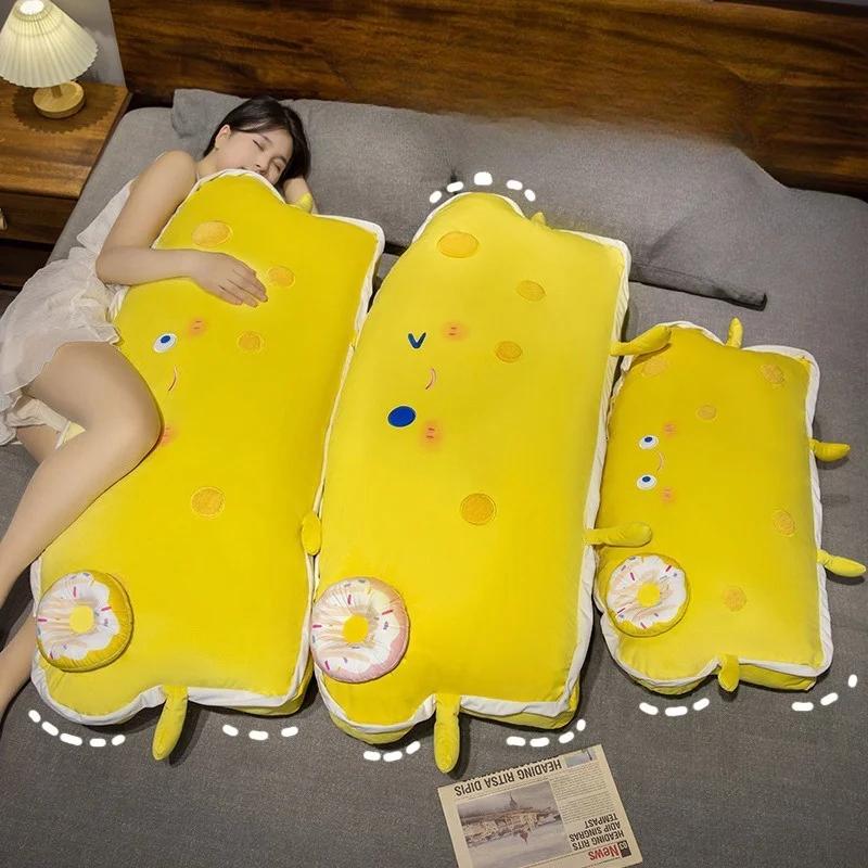 

Cartoon Kawaii Cheese Bread Plush Pillow Toy Stuffed Croissant Cheese Fluffy Soft Cushion Valentine s Day Girl Gift Decor 80cm