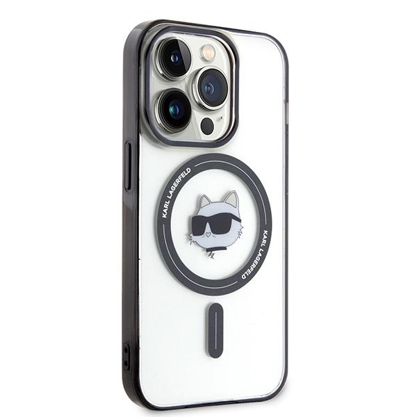 Etui Do iPhone 15 Pro Max Karl Lagerfeld MagSafe Choupette's Head Przezroczyste