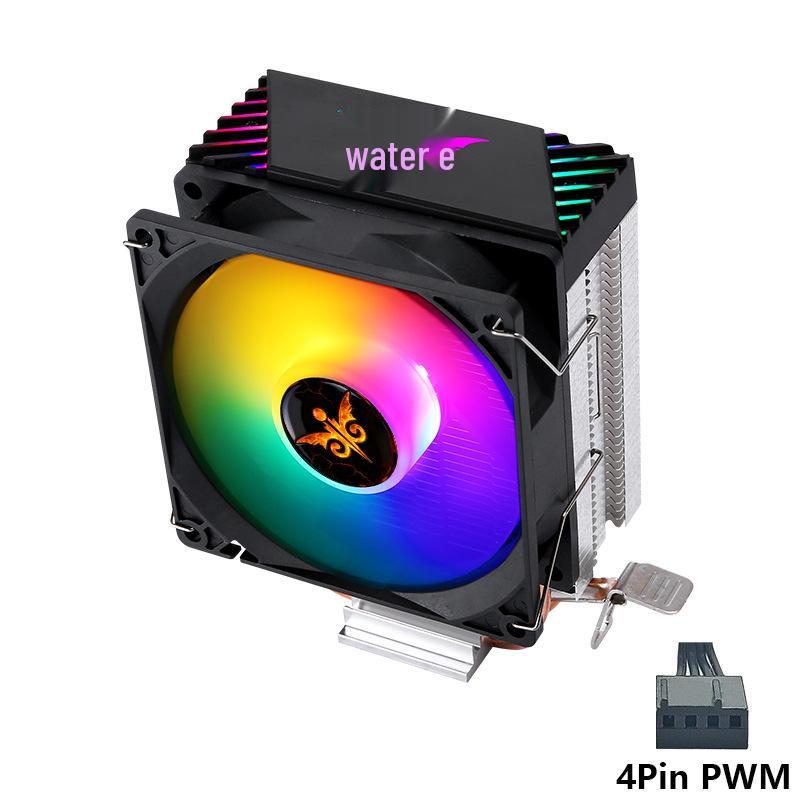 Silent CPU Cooler with 2 Heatpipes, 9CM Fan, 4-Pin Temp Control for LGA1200 & 115x Platforms