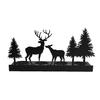 Christmas Forest Deer Candle Holder Iron Tree Deer Silhouette Candle Stand Candlestick Home Office Holiday Party Table Centerpiece Decoration