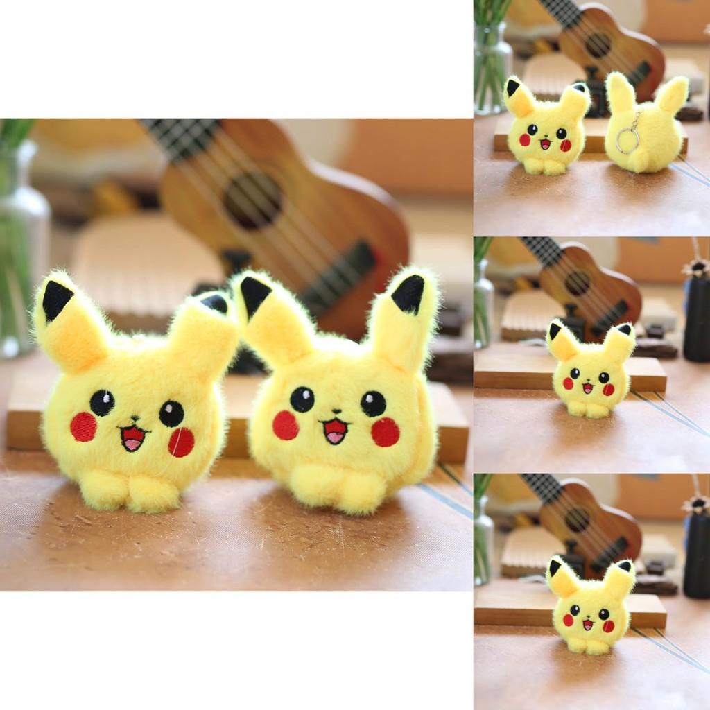 Adorable Pikachu Plush Keychain Soft Short Plush Toy Cute Bag Pendant