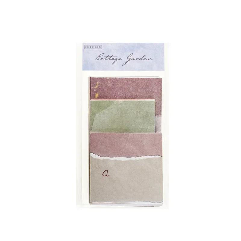 60Pcs Village Background Collage Sticker Garden Series Light Retro Creative Material Paper Stationery Diary Handbook Decoration