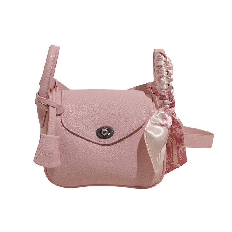 

Retro portable small square bag women s summer new casual handbag versatile shoulder messenger bag рожевий