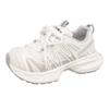 Transparent Korean version of platform dad shoes women's 2025 summer new hollow breathable casual versatile shoes heightening sports shoes