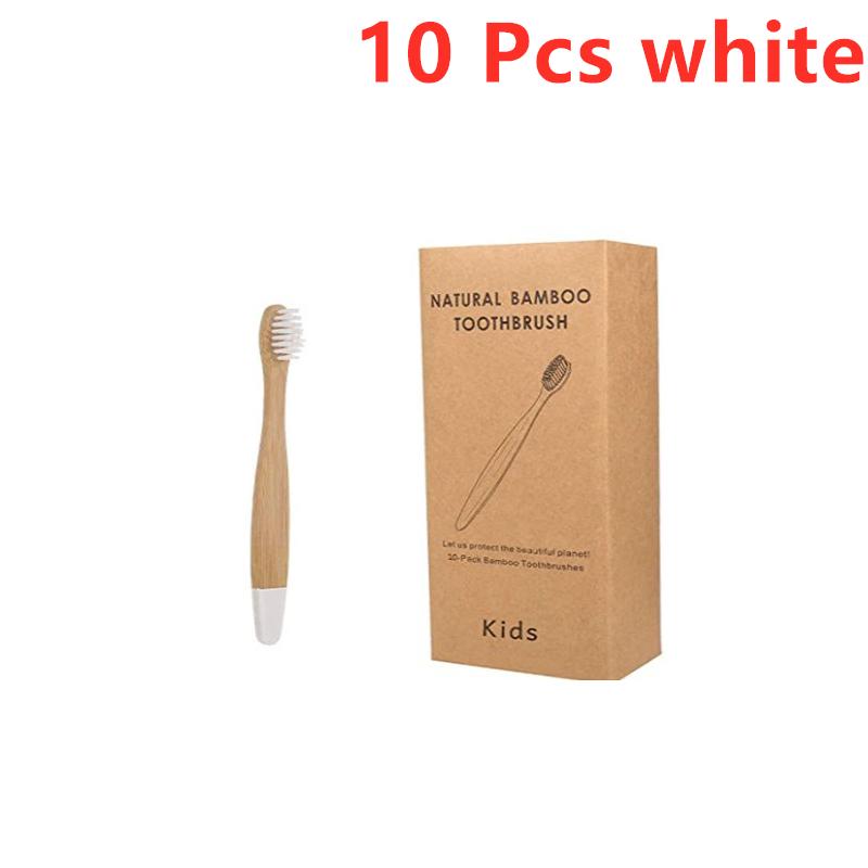 New Organic Children's Bamboo Toothbrush Ten Colors Soft Fibre Bristles Biodegradable Handle Eco Friendly Kids Toothbrushes