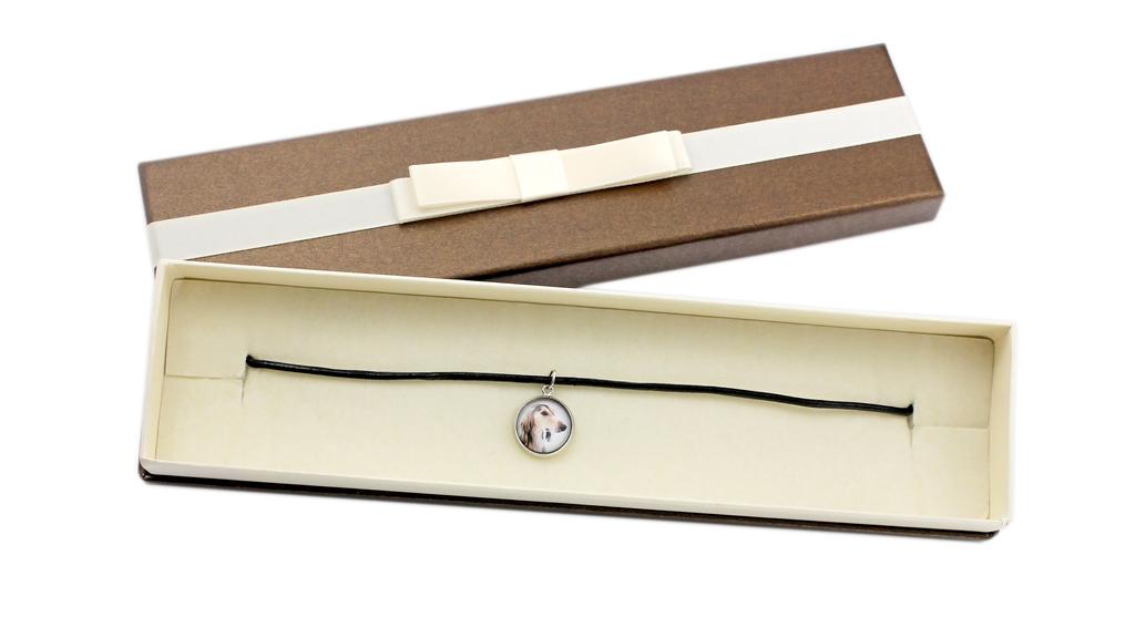 Saluki, Persian Greyhound, Arabian hound, Gazelle hound – Necklace in a box, elegant decoration | Art-Dog