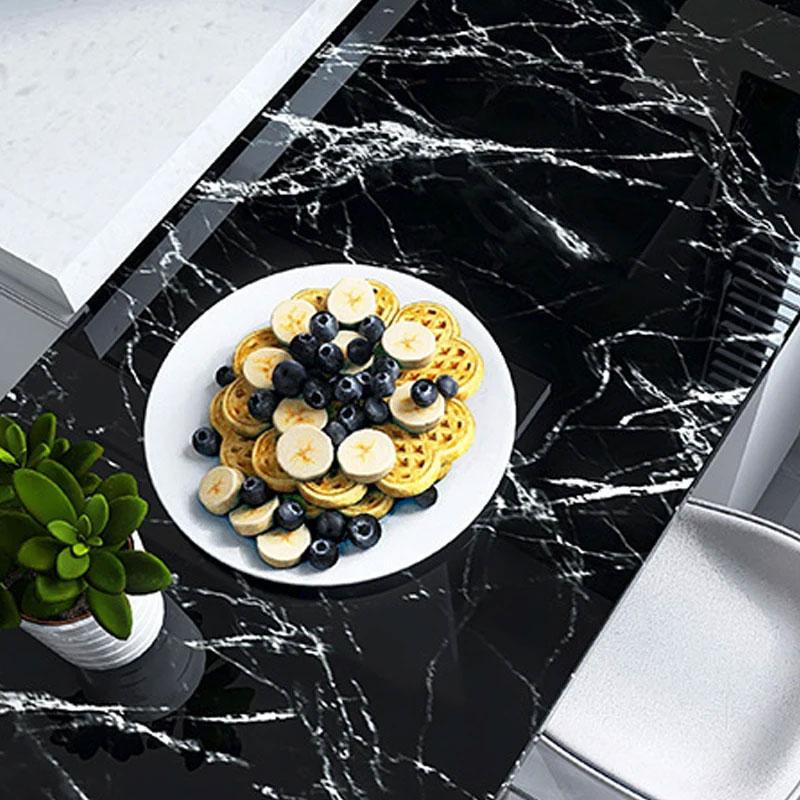 Wallpaper Self-adhesive Household Thickened Waterproof Wall Pasting Cabinets Cooktop Tabletop Decoration Kitchen Grease Sticker