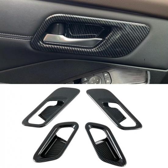 For Nissan Rogue X-Trail 2021 Carbon Fiber ABS Side Door Handle Bowl Cover Trim
