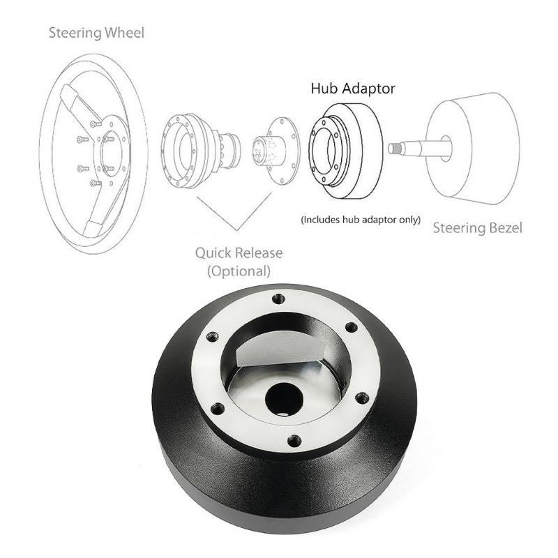 Steering Wheel Short Hub Adapter for CivicRSX SRK131H CRVCRZ S2000Quick Release Short Hub Adapter Black
