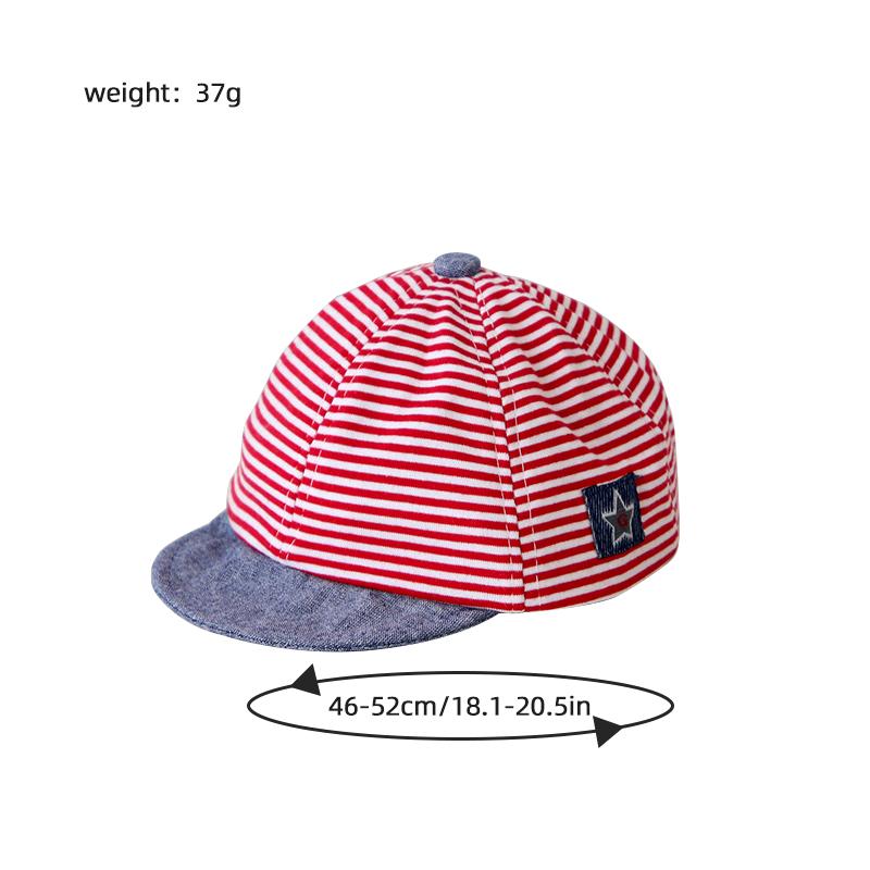 Summer Cotton Baby Hat Cute Casual Striped Baby Boy Cap Soft Eaves Kids Girls Sun Protect Hats Caps