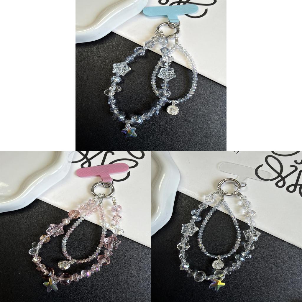Pvc Starfish Pendant Phone Chain With Double Layer Chain For Women And Men