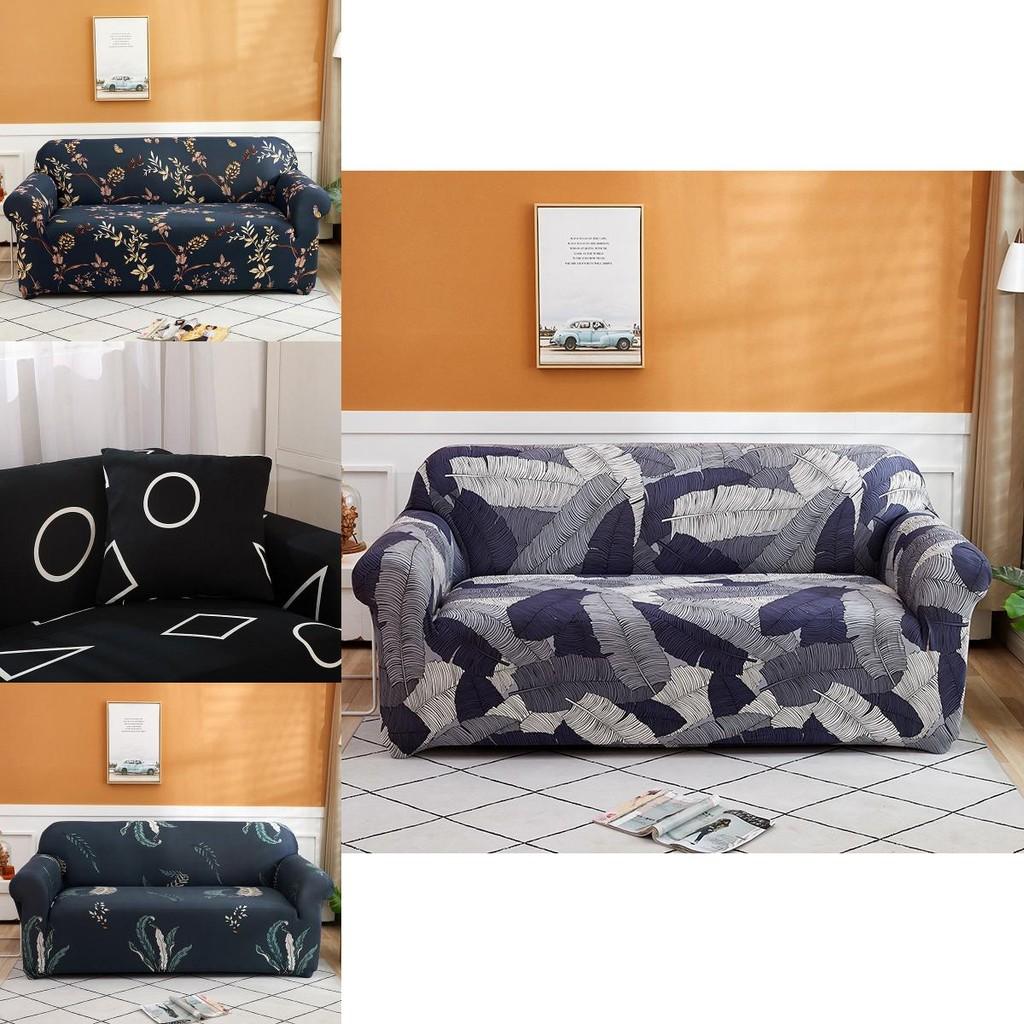 Floral Leaves Printed Soft Sofa Cover For 1/2/3/4 Seater Couches Excellent Fit And Stretch
