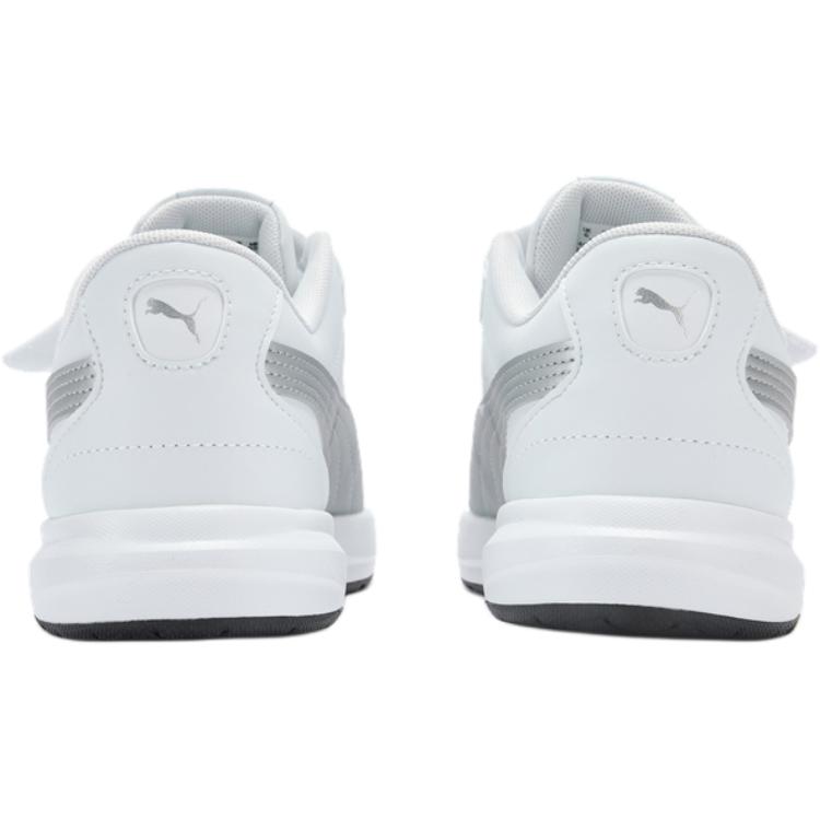 Puma Evolve Court V Comfortable Versatile Durable Breathable Low-Top Kids Skate Shoes Kids Skate Shoes White Silver 404315-11