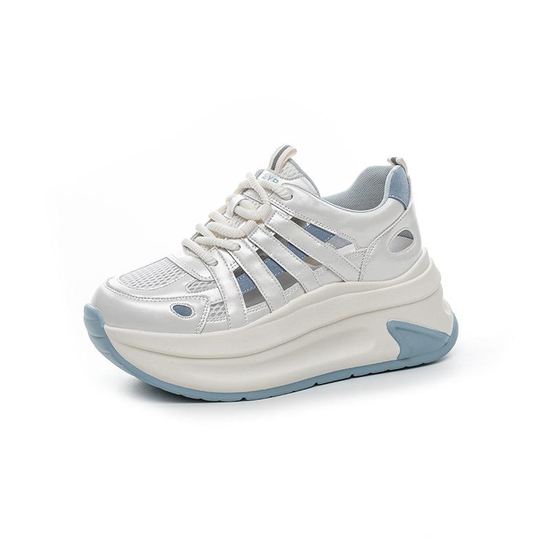 Roman hollow sandals women's year new breathable thick sole inner heightening dad shoes casual fashion sports women's shoes