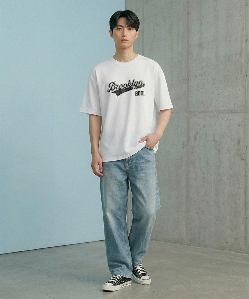 CRISCELO (Unisex) Brooklyn T-Shirt - (White 20S Oversized Fit)