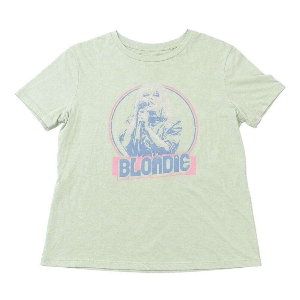 Blondie Debbie Harry Graphic Tee Mint Green Mens Large Band TShirt Music Retro Unisex T-Shirt L