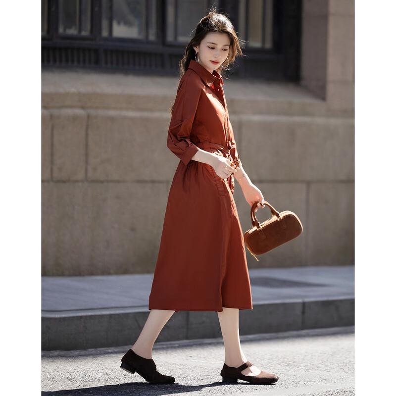 Demana Retro Cotton Polo A-Line Midi Dress