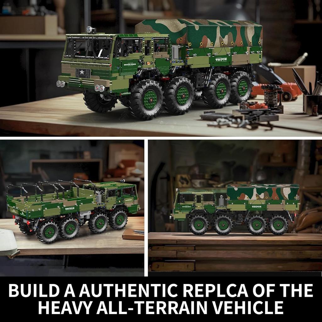 MOULD KING 20039/20040 Technické hračky do auta RC Tatry KOLOS 8X8 Stavebnice náklaďáku Montáž cihlového modelu Dětský vánoční dárek