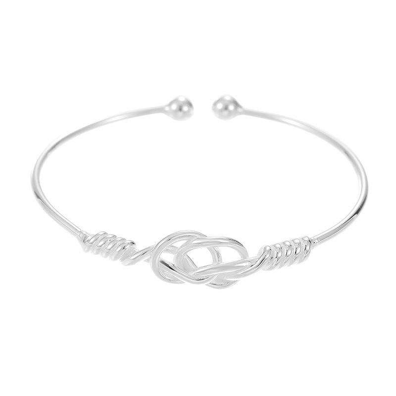 Βραχιόλι Γεωμετρικός Κόμπος Banyan Tree Ασήμι S925 Γυναικείο Ρετρό Ανοιχτού Στυλ Δώρο