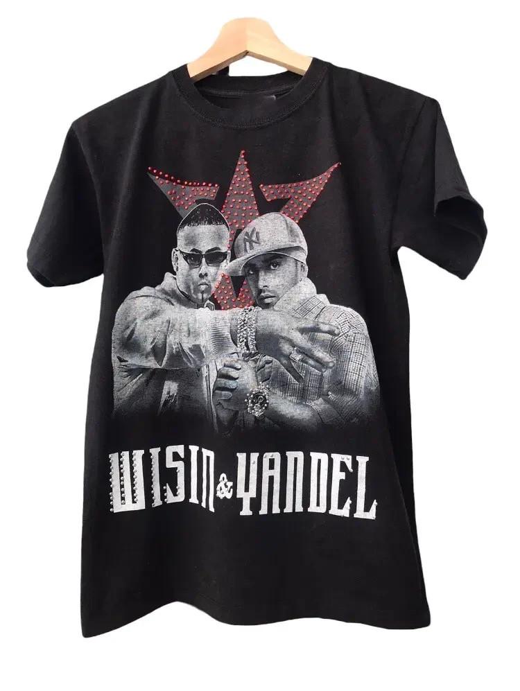 НОВЫЙ! Wisin  & Yandel Черная хлопковая футболка Полный размер S-5XL H142 Унисекс футболка L