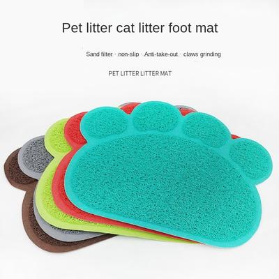 Anti Pet Paw Print Dog Cat Floor Mat Cat Litter Mat Cat Litter Bathtub Mat Cat Litter Toilet Non-slip Floor Mat