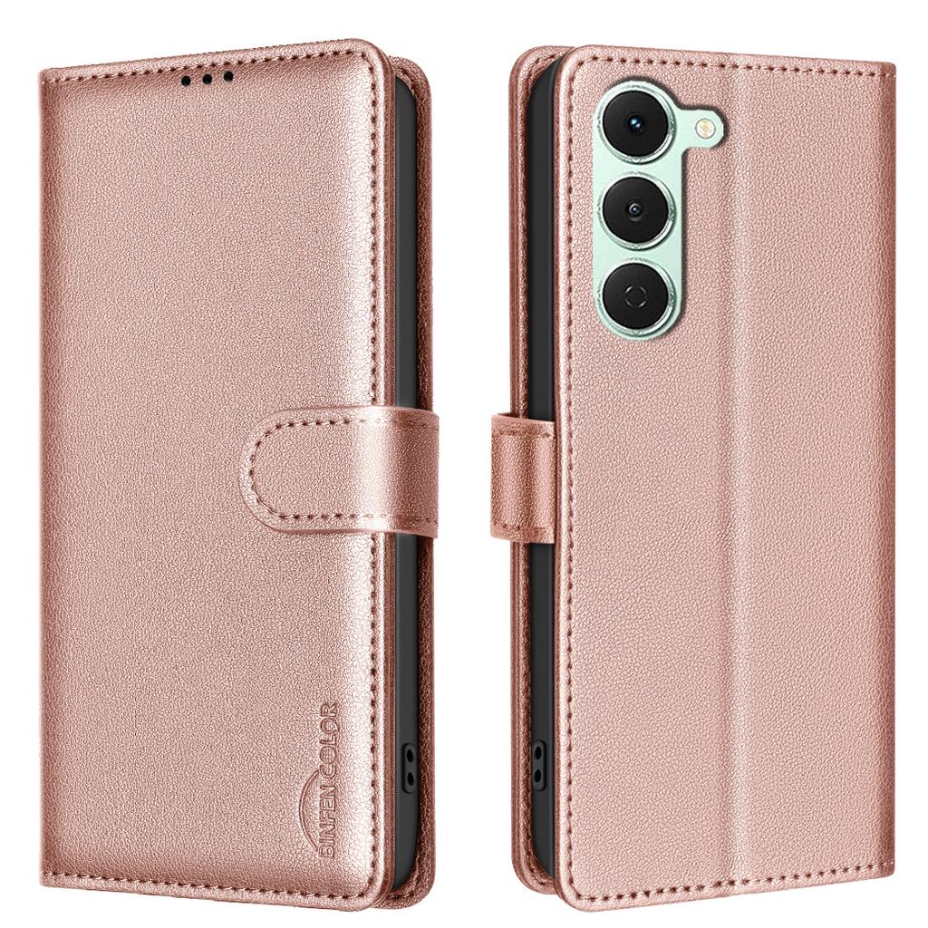 For TECNO Spark 40 Pro 4G Leather Case BINFEN COLOR BF32 Wallet RFID Blocking Phone Cover