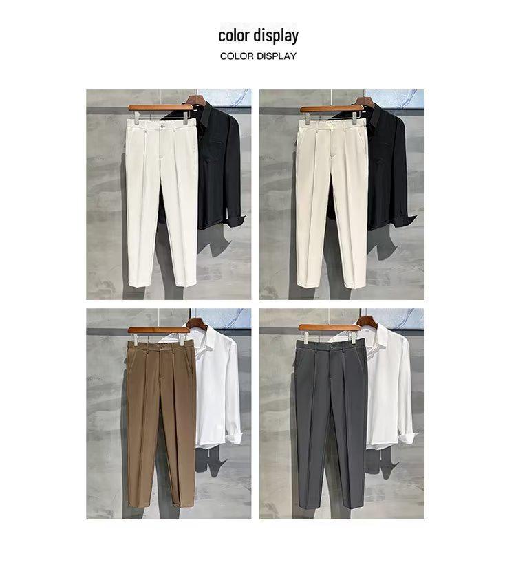 Schwarze Herren Freizeithose mit geradem Bein - Trendig, vielseitig kombinierbar, locker geschnitten für Frühling und Herbst