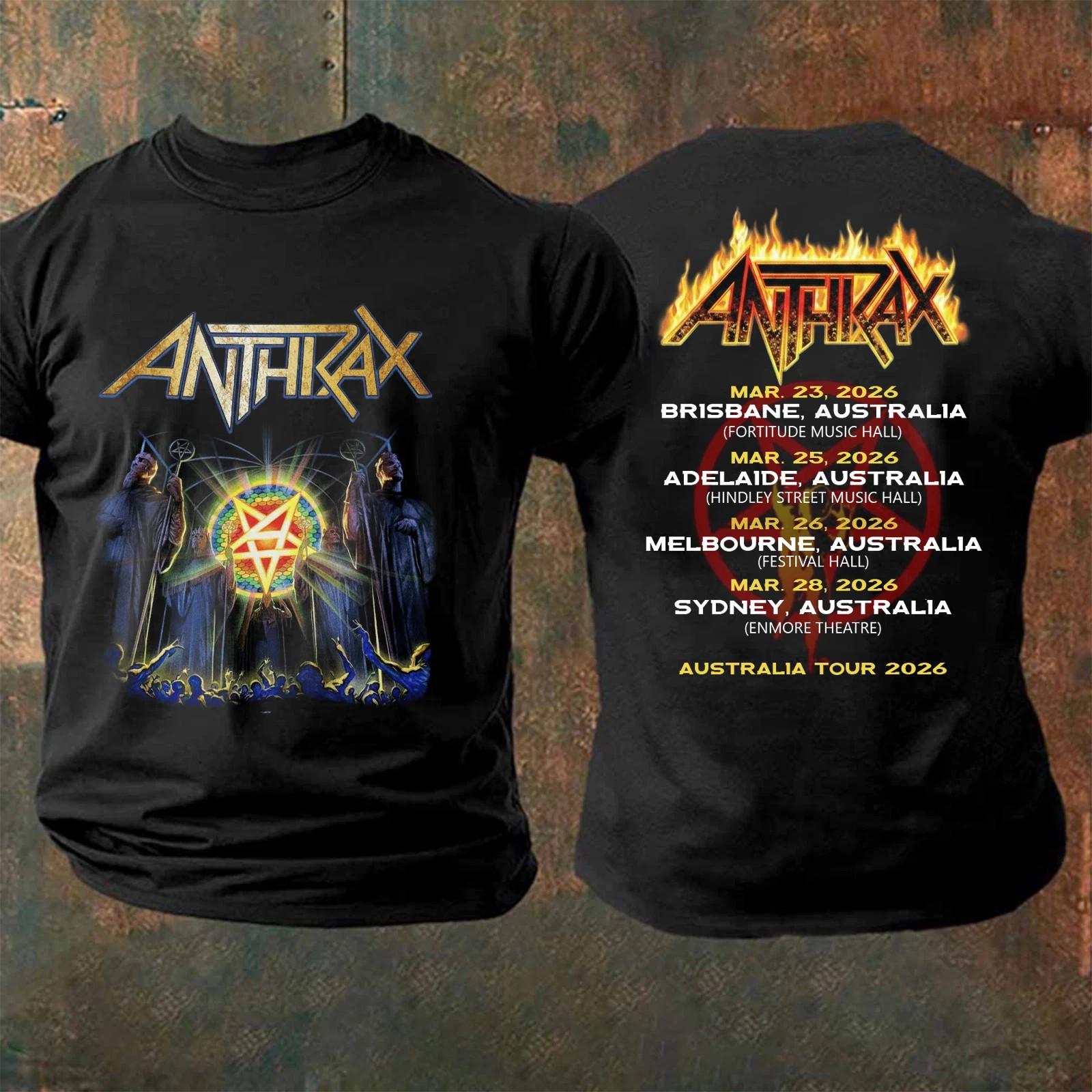 Anthrax Band Tour Australia 2026 Tshirt S