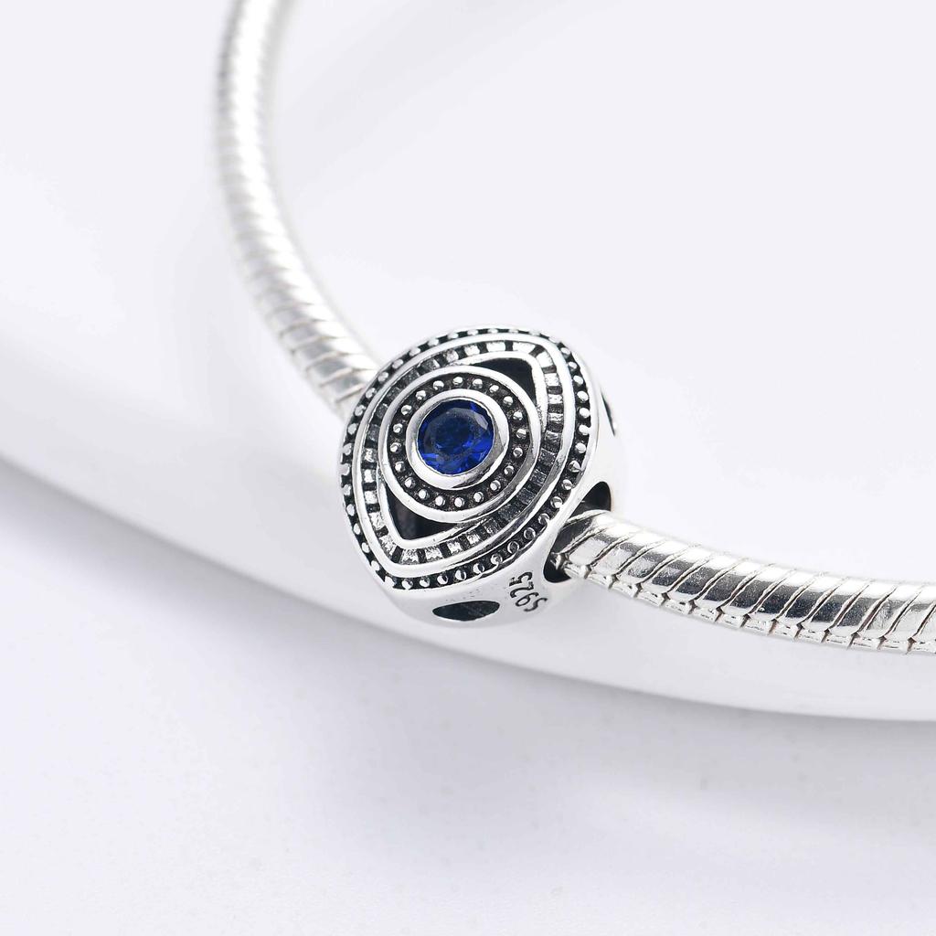 New Original Copper Plated Accessories Fashion Charm Eye Of The Devil Palm Bead Fit Pendant Bracelet For Women Diy Jewelry Gift