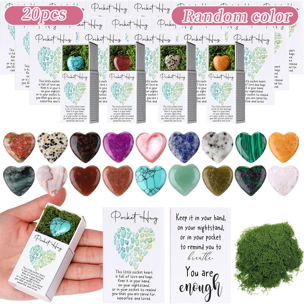 Natural Crystal Stone Festival Gift Love Crystal Stone Ornament Party Gift Exchange Card