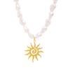 Ozean-Serie, Perle, Seestern, Mehrfach-Accessoire Schlüsselbein-Kette, Modisch, Leichter Luxus, Strand-Stil