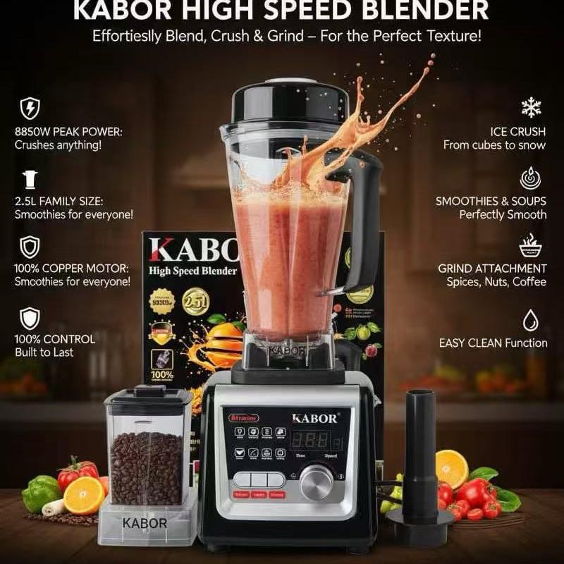 

KABOR 9535 Blender with Pure Copper Motor & Digital Control UK Plug чёрный