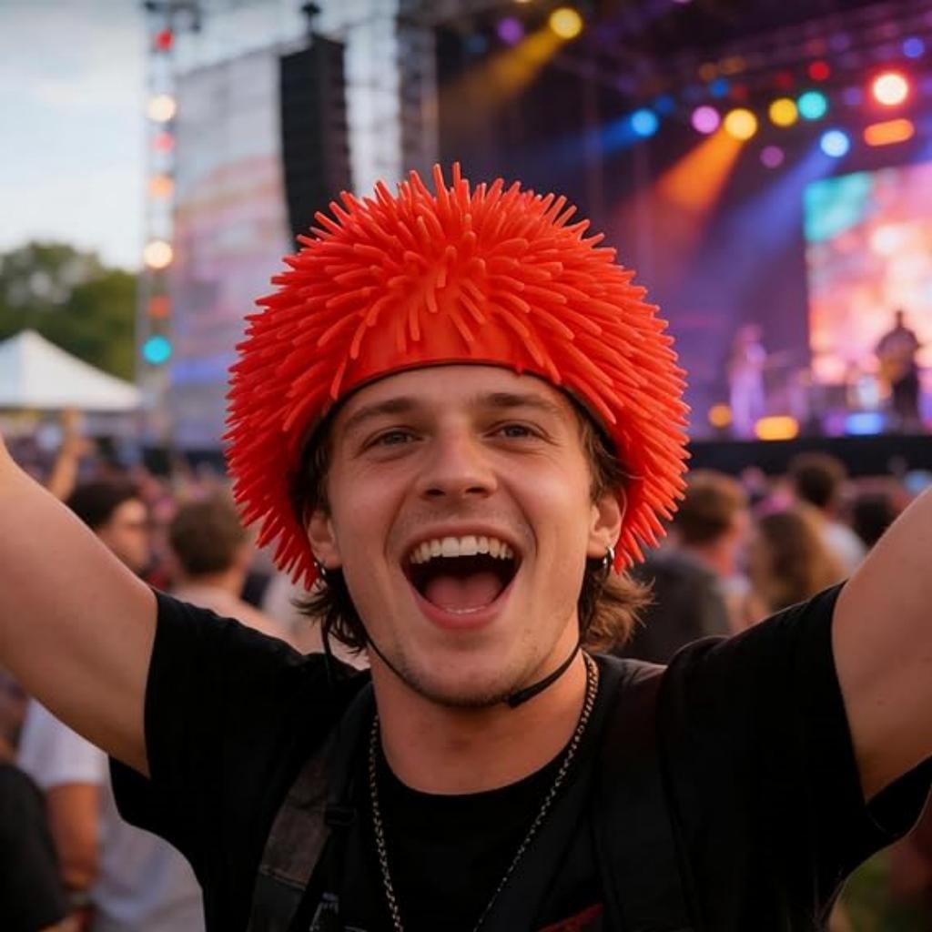 Spiky Ball Prank Headgear Elastic Elastic Prank Headwear Spiky Ball Headwear Comfortable Quirky Spiky Ball Hat For Theme Parties