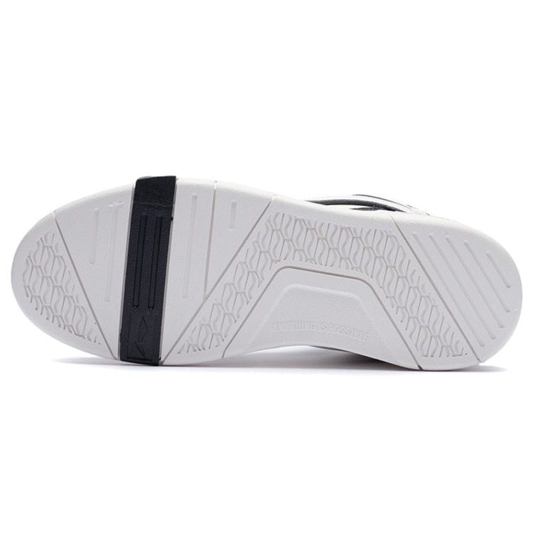 Li Ning Superwave Mid Slip Resistant Durable Lightweight High Top Skate Shoes Women Skate Shoes White Black AGCR234-3