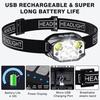 1200 Lumen Led Rechargeable Headlamp Motion Sensor HeadLight Waterproof Head Flashlights For Outdoor Camping Fishing Head Lamp