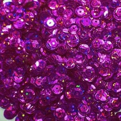 Broken Hexagonal Sequins, 6 , 100 Grams