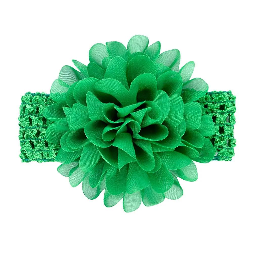 1Pieces Baby Girls Headbands Chiffon Big Flower Soft Strecth Hair Band Hair Accessories for Baby Girls Newborns Infants Toddlers