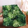 Monstera Deliciosa Palms Throw Blanket Tropical Plants Home Soft Cozy Blanket Lightweight Microplush Decor Blankets All Season